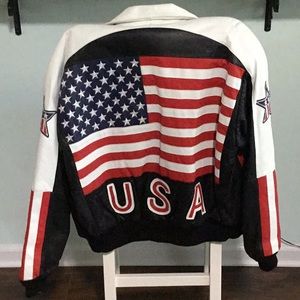 USA leather bomber jacket
